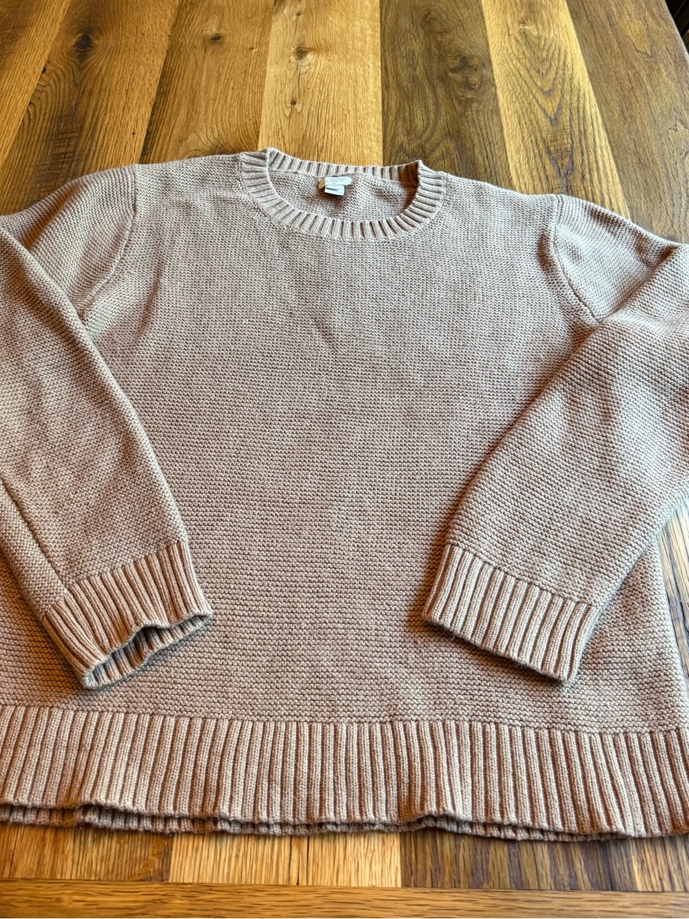J. Crew Women's Crewneck Sweater in Light Taupe